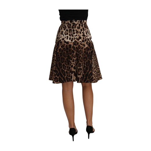 A-Line Leopard Print Skirt Dolce & Gabbana IT40|S showroom.pl wyprzedaż