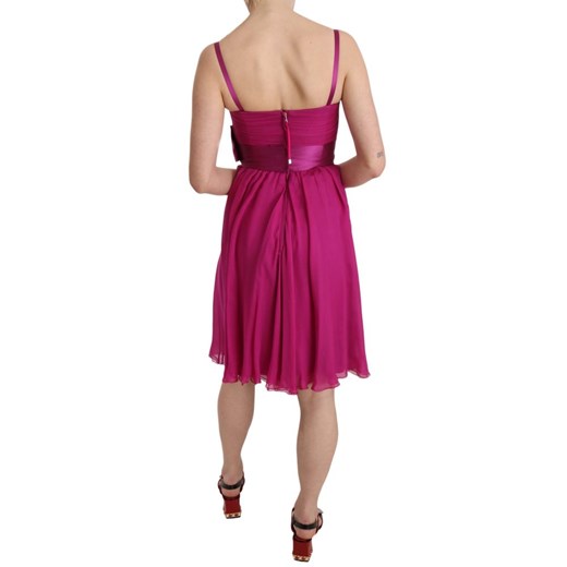 Pink Bow Silk Sleeveless Dress Dolce & Gabbana 2XS - 38 IT promocja showroom.pl