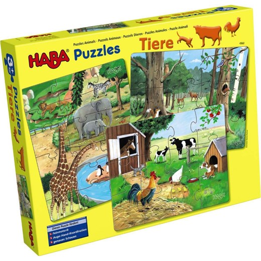 HABA Puzzle Zwierzęta (HB4960) babyhop-pl zolty zwierzęta