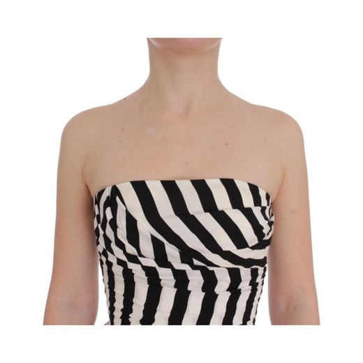Striped Silk Stretch Dress Dolce & Gabbana XS wyprzedaż showroom.pl