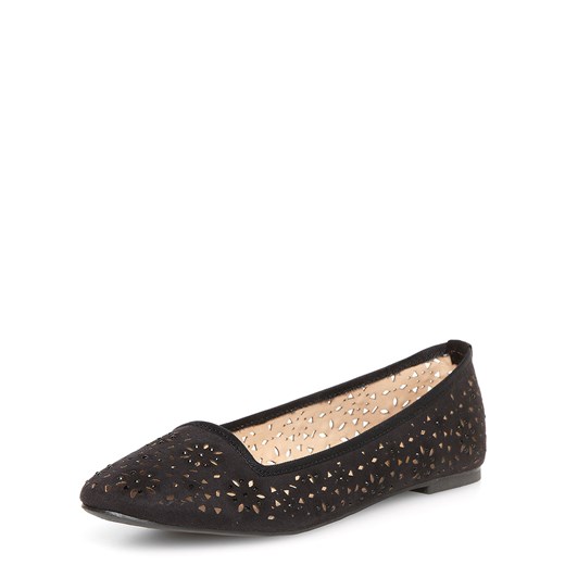 Black Punchout Slippers dorothy-perkins szary 