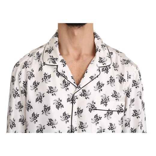 SILK Pajama Floral Print Sleepwear Shirt Dolce & Gabbana M wyprzedaż showroom.pl