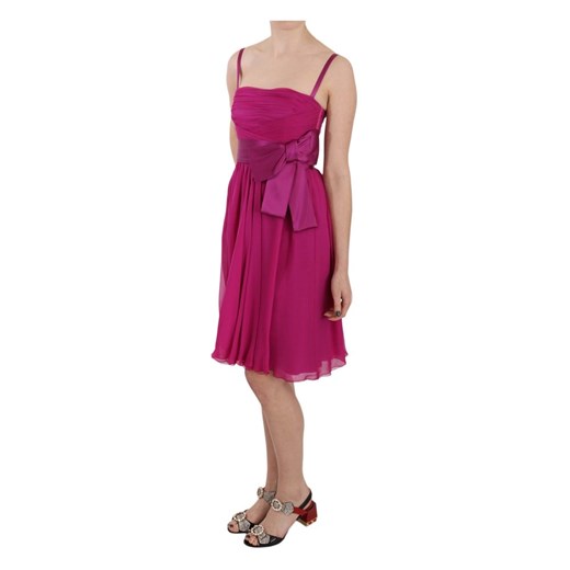 Pink Bow Silk Sleeveless Dress Dolce & Gabbana 2XS - 38 IT okazyjna cena showroom.pl
