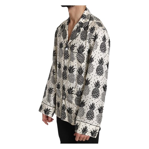Pineapple Silk Top Shirt Dolce & Gabbana 43 IT wyprzedaż showroom.pl