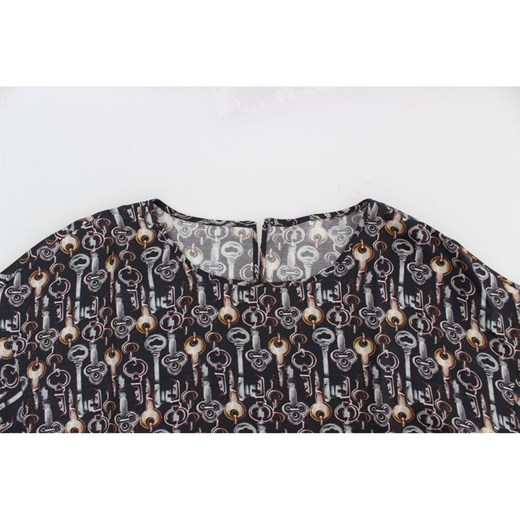 Key Print Silk Blouse T-shirt Dolce & Gabbana IT38 | XS showroom.pl promocja