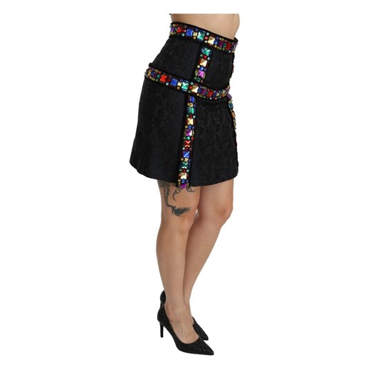Crystal Embellished High Waist Skirt Dolce & Gabbana 40 IT promocja showroom.pl