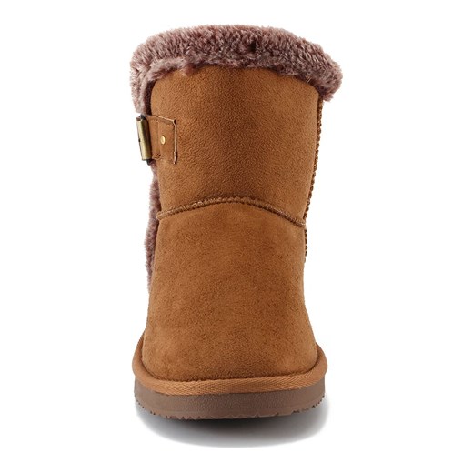 Śniegowce damskie brązowe Island Boot casual bez zapięcia 