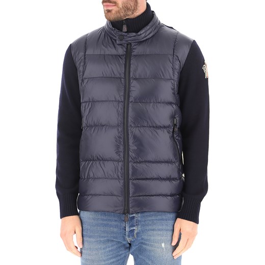 Moncler Sweter dla Mężczyzn, ciemny granatowy niebieski, Bawełna, 2019, M XL Moncler XL RAFFAELLO NETWORK