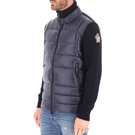 Moncler Sweter dla Mężczyzn, ciemny granatowy niebieski, Bawełna, 2019, M XL Moncler M RAFFAELLO NETWORK