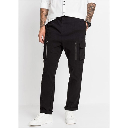 Spodnie garniturowe bojówki Slim Fit Straight | bonprix Bonprix 48 bonprix