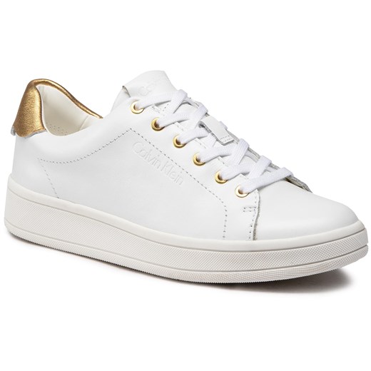 Sneakersy CALVIN KLEIN - Solange N12071  White/Gold 37 eobuwie.pl
