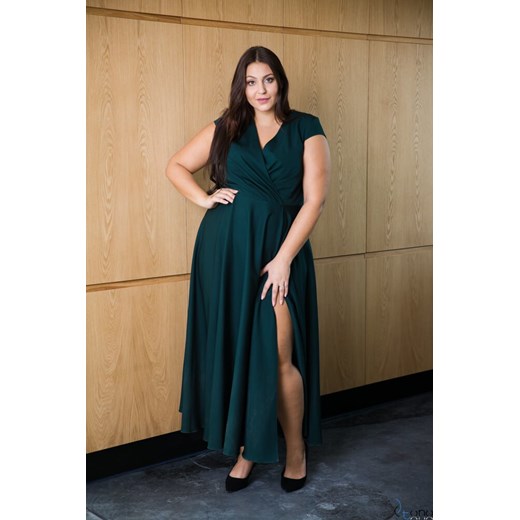 Zielona Sukienka LOREDANA Plus Size 52 TONO