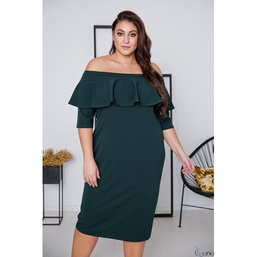 Zielona Sukienka ALBETTA Plus Size 50 TONO