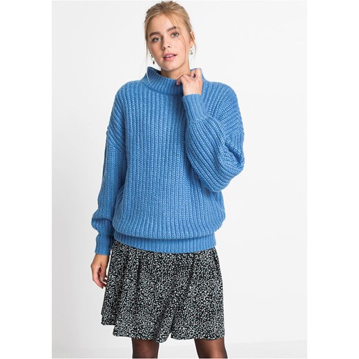 Niebieski sweter damski Bonprix 