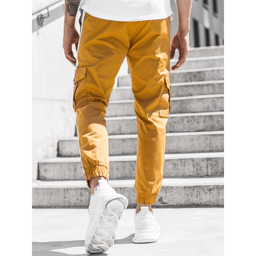 SPODNIE MĘSKIE CHINO JOGGERY CAMELOWE OZONEE DJ/5580 31 promocja ozonee.pl