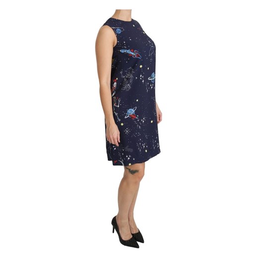 Planets Print Shift Dress Dolce & Gabbana 2XS - 38 IT okazyjna cena showroom.pl