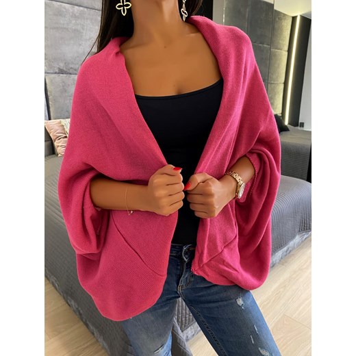 Sweter damski Modnakiecka.pl z dekoltem w serek casualowy