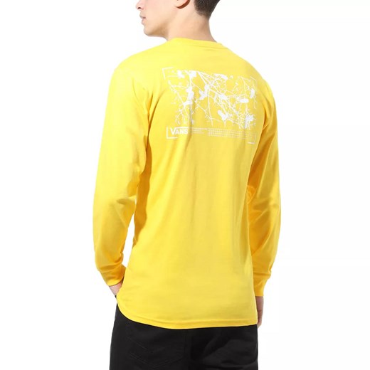 T-shirt męski żółty Vans z długimi rękawami 