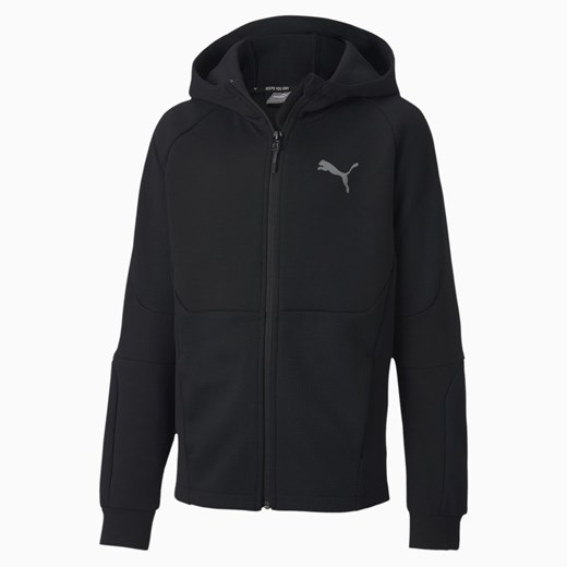 PUMA Evostripe Full Zip Boys' Hoodie, Czarny, rozmiar 104, Odzież Puma 104 PUMA EU