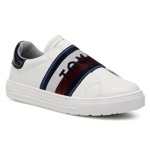 Sneakersy TOMMY HILFIGER - Low Cut Sneaker T3A4-30797-1017 S White/Blue X336 40 eobuwie.pl