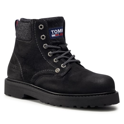 Trapery TOMMY JEANS - Lace Up Mens Tommy Jeans Boot EM0EM00534 Black BDS 44 eobuwie.pl