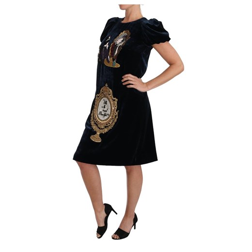 Crystal Velvet Fairy Tale Mirror Dress Dolce & Gabbana XL wyprzedaż showroom.pl
