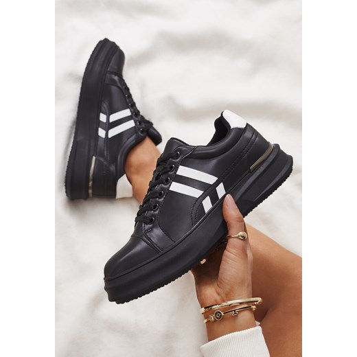 Czarne Sneakersy Aqiatune Renee 39 renee.pl