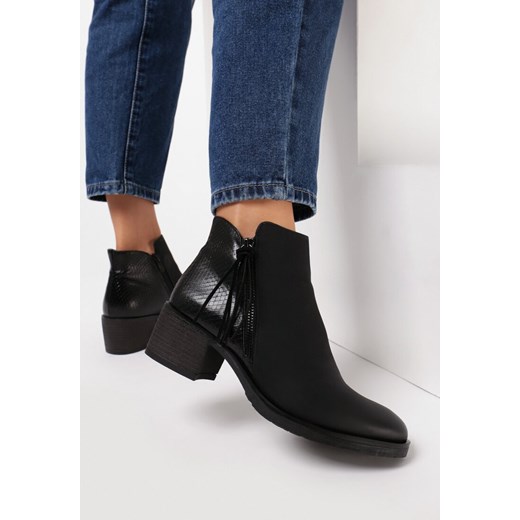 Czarne Matowe Botki On Your Mind Born2be 40 born2be.pl