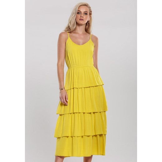 Żółta Sukienka Unsympathetic Renee S/M okazyjna cena Renee odzież