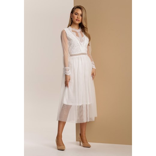 Biała Sukienka Lylah Renee M/L Renee odzież