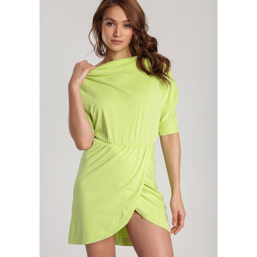 Limonkowa Sukienka Aquaneh Renee XL okazyjna cena Renee odzież