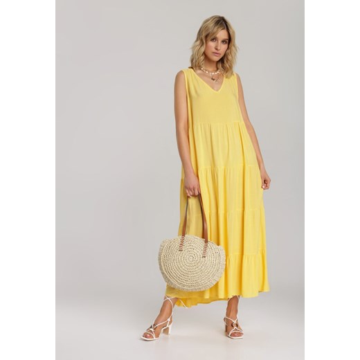 Żółta Sukienka Kalithusa Renee S/M okazyjna cena Renee odzież