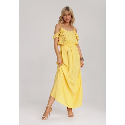 Żółta Sukienka Ephesia Renee S/M Renee odzież wyprzedaż