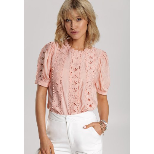 Różowa Bluzka Neridine Renee M/L Renee odzież