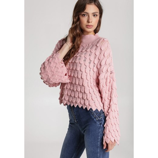 Różowy Sweter Delamala Renee S/M Renee odzież
