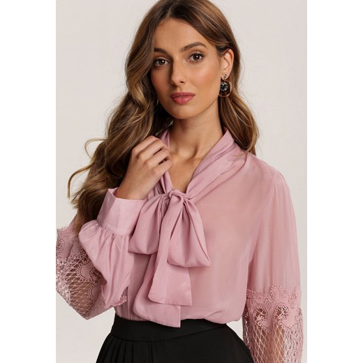 Różowa Bluzka Merinah Renee S/M Renee odzież