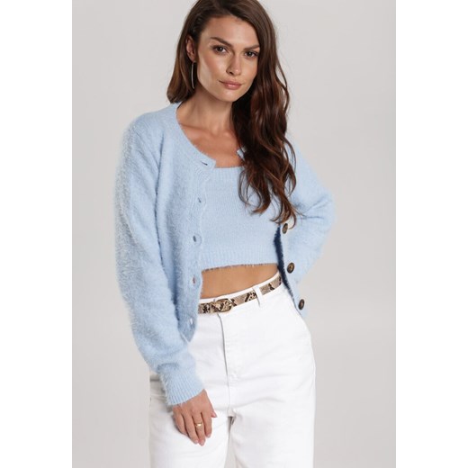 Sweter damski Renee niebieski bez wzorów Odzież Damska VJ niebieski CAMO Sweter damski Renee niebieski bez wzorów Odzież Damska VJ niebieski CAMO