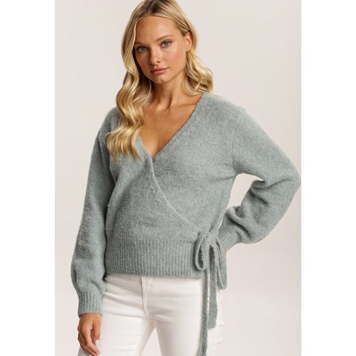 Miętowy Sweter Xenanya Renee S/M Renee odzież