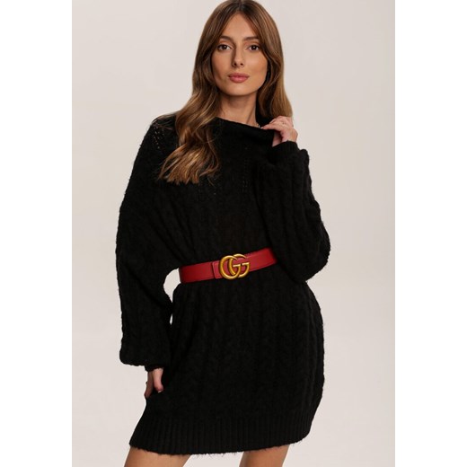 Sweter damski Renee z okrągłym dekoltem Odzież Damska IT czarny WAKK Sweter damski Renee z okrągłym dekoltem Odzież Damska IT czarny WAKK
