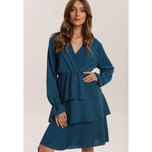 Niebieska Sukienka Softpeak Renee S/M Renee odzież