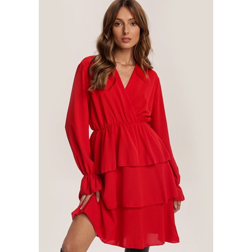 Czerwona Sukienka Softpeak Renee S/M Renee odzież