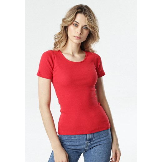 Czerwony T-shirt Ananore Born2be L/XL Born2be Odzież promocyjna cena