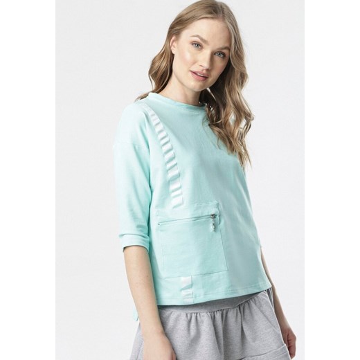 Miętowa Bluzka Amarith Born2be M Born2be Odzież promocja