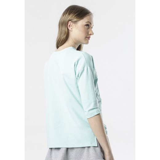 Miętowa Bluzka Amarith Born2be L okazyjna cena Born2be Odzież