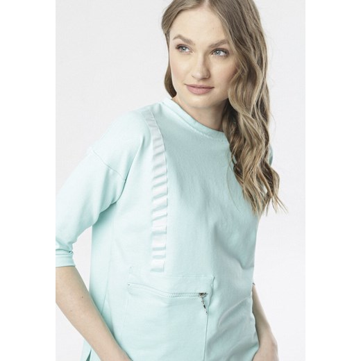 Miętowa Bluzka Amarith Born2be M wyprzedaż Born2be Odzież