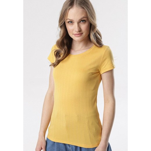 Żółty T-shirt Chenelin Born2be L/XL Born2be Odzież promocja