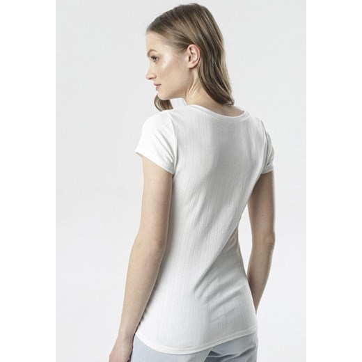 Biały T-shirt Anarah Born2be S/M Born2be Odzież promocja