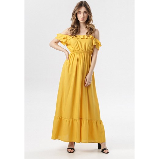 Żółta Sukienka Callagana Born2be L/XL Born2be Odzież wyprzedaż