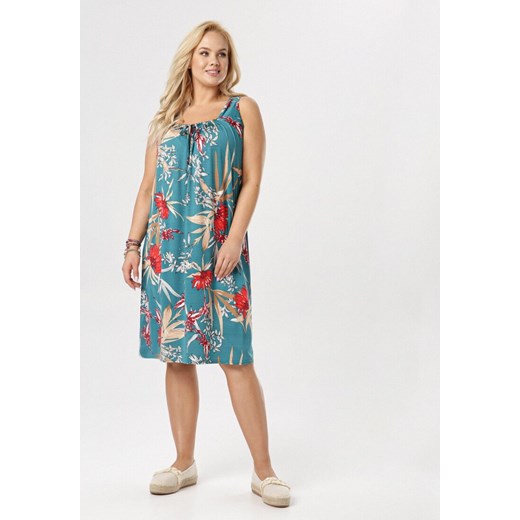 Miętowa Sukienka Galidora Born2be XXL/XXXL Born2be Odzież