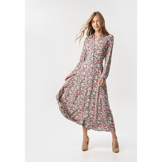 Granatowo-Czwerwona Sukienka Pherecea ze sklepu Born2be Odzież w kategorii Sukienki - zdjęcie 95013216